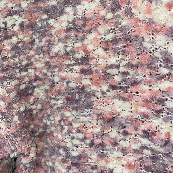 Candies multi colored short sweater in purples, pinks, grays in XS - Picture 4 of 6